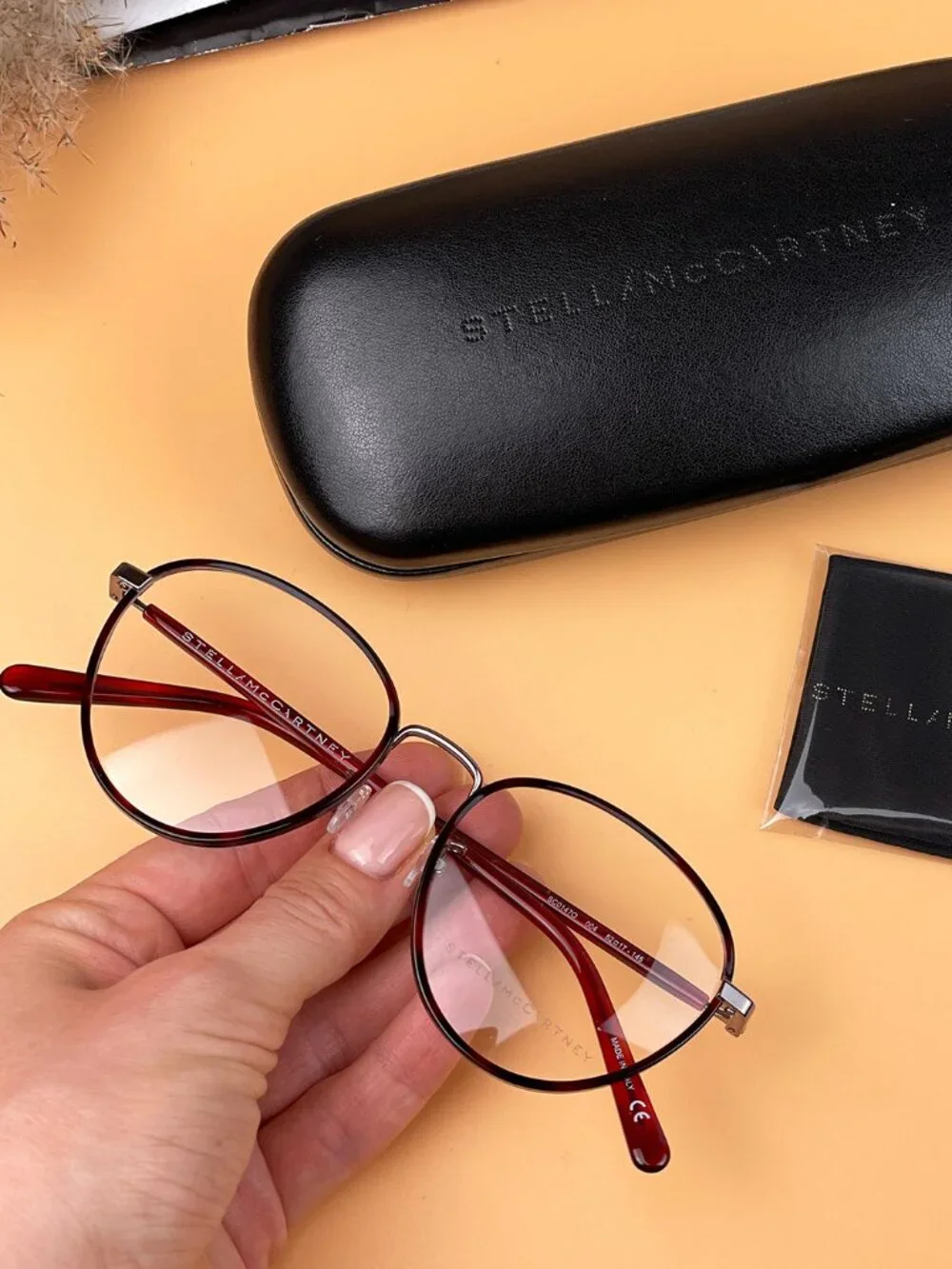 STELLA MCCARTNEY SC0147O 004 RUTHENIUM ROUND EYEGLASSES